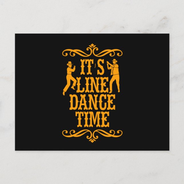The Line Dance Line Dancing Music Cowboy-Geschenk Postkarte (Vorderseite)