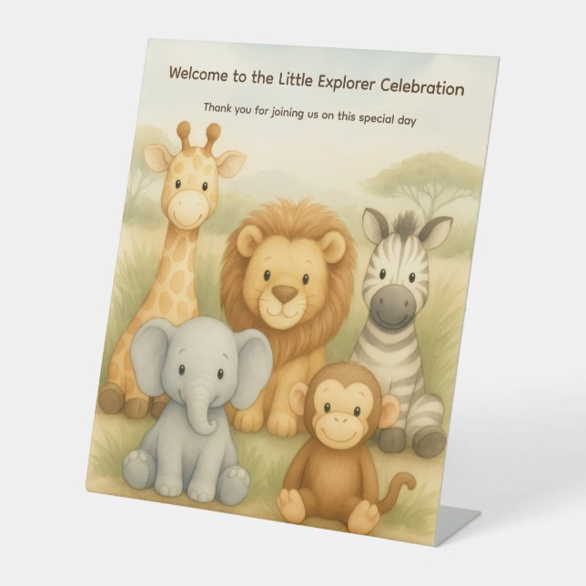 The Little Explorer | Safari Friends Adventure Sockelschild (Vorderseite)