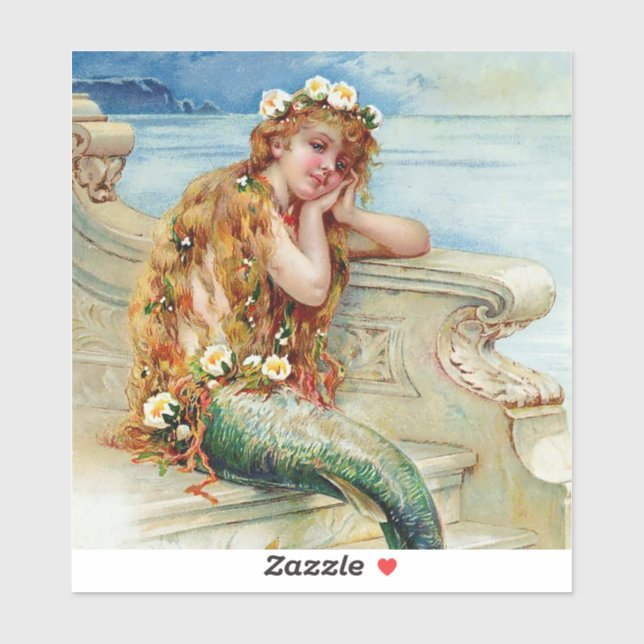 “The Little Mermaid” by E S Hardy Aufkleber (Blatt)