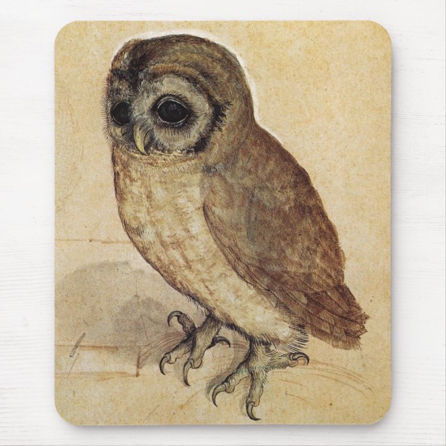 The Little Owl (von Albrecht Durer) Mousepad (Vorne)
