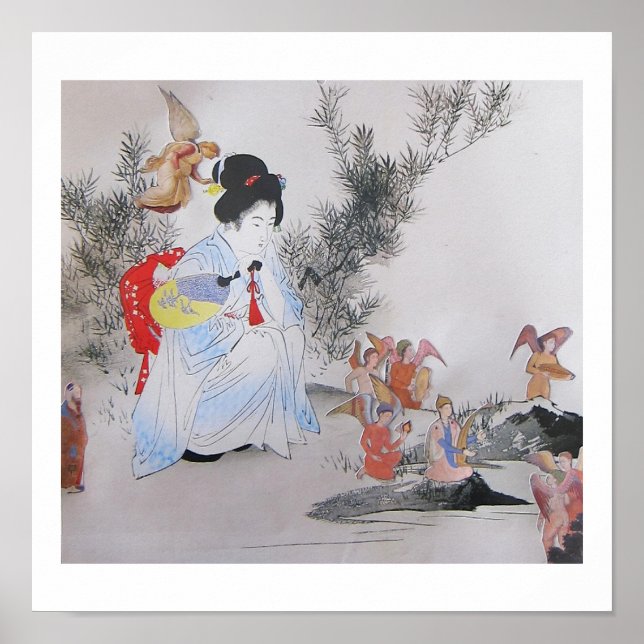 The Little People - collage art Poster (Vorne)