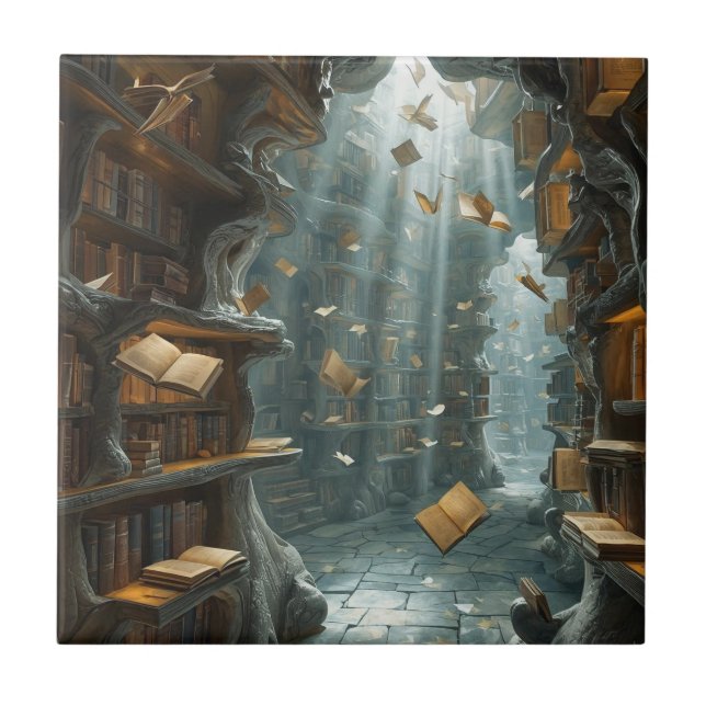 The Living Library Fliese (Vorderseite)