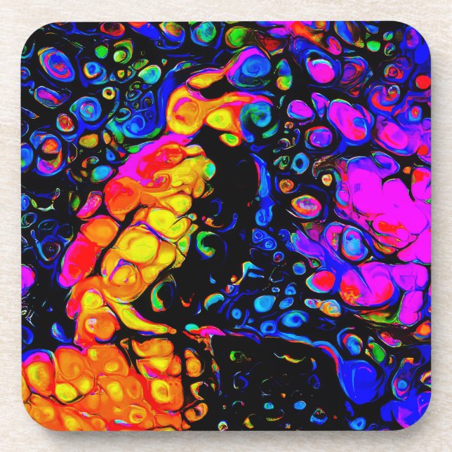 The Lonely Bird 4: Liquid Art Style Getränkeuntersetzer (Vorderseite)