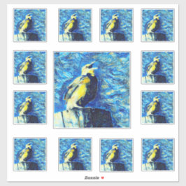 The Lonely Bird VanGogh Style Aufkleber