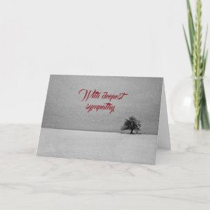 The lonely tree   -  With deepest sympathy Karte