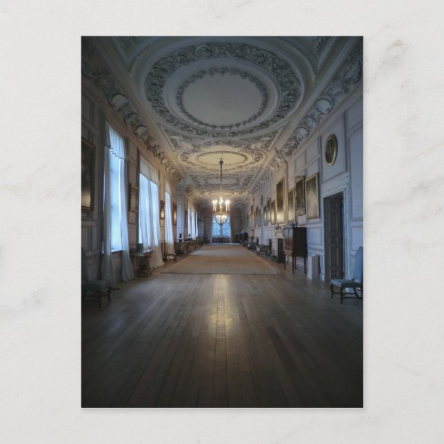 The Long Gallery in Sudbury Hall, Derbyshire Postkarte (Vorderseite)