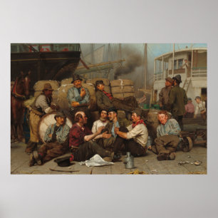 The Longshoremen's Noon von John George Brown Poster