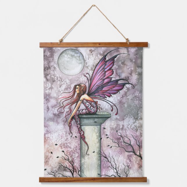 The Lookout Fairy Fantasy Art von Molly Harrison Wandteppich Mit Holzrahmen (Vorderseite)