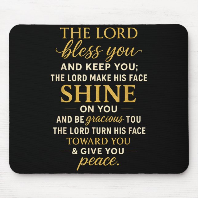 The Lord Bless You And Keep You  Mousepad (Vorne)