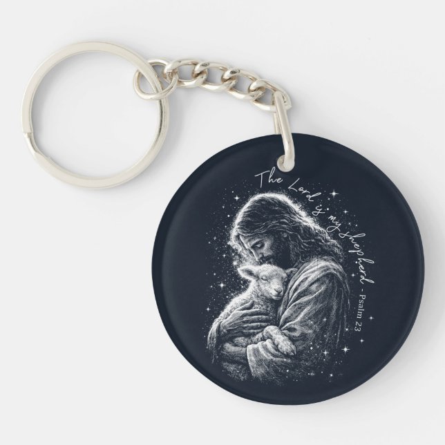 The Lord is my Shepard. Psalm 23. Acrylic Keychain (Devant)