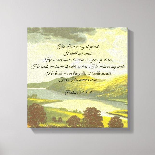 The Lord is my Shepard Stretched Canvas Leinwanddruck (Vorderseite)