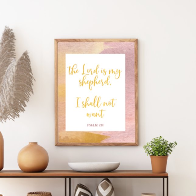 The Lord Is my Shepherd Christian Poster (Von Creator hochgeladen)