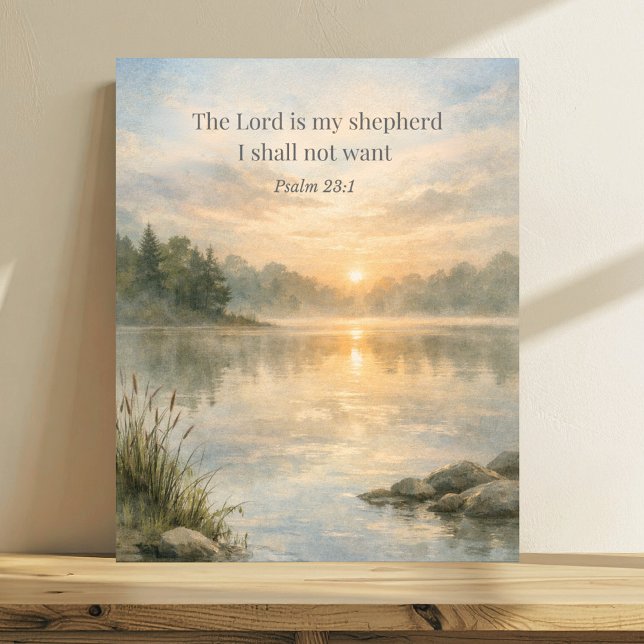 The Lord Is My Shepherd Psalm 23:1 Christian  Poster (Von Creator hochgeladen)