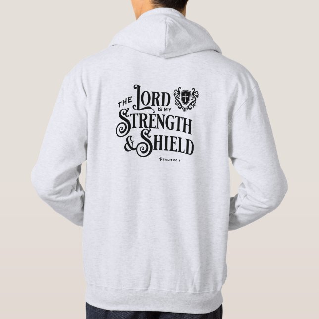 The Lord is my Strength & Shield Royalty  Hoodie (Rückseite)