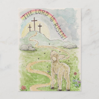 The Lord Is Risen Lamb Card Postkarte