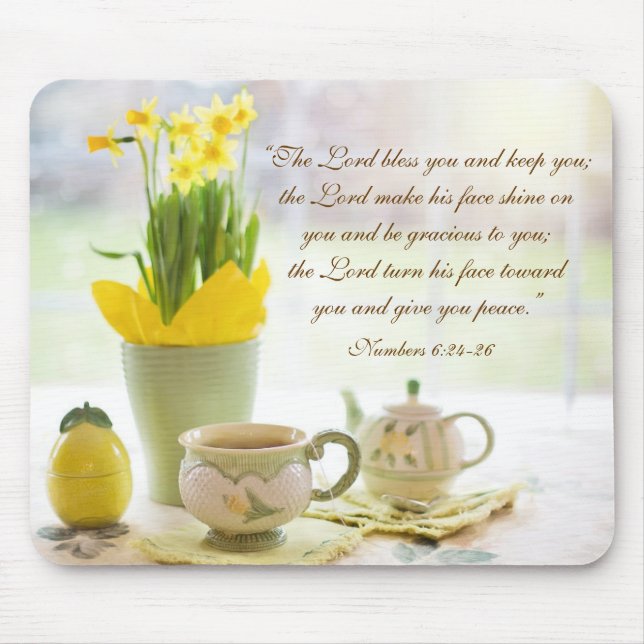 The Lord segne You Bible Verse Tee Party Mousepad (Vorne)