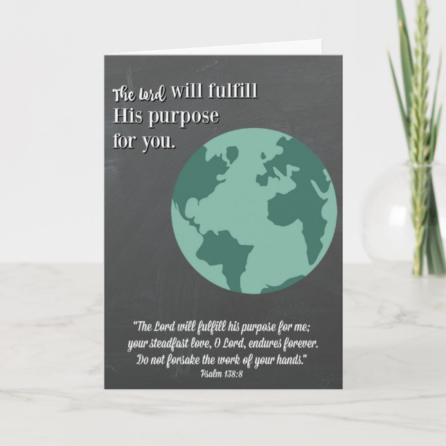 The Lord's Purpose-Religious Graduation Card Karte (Vorderseite)