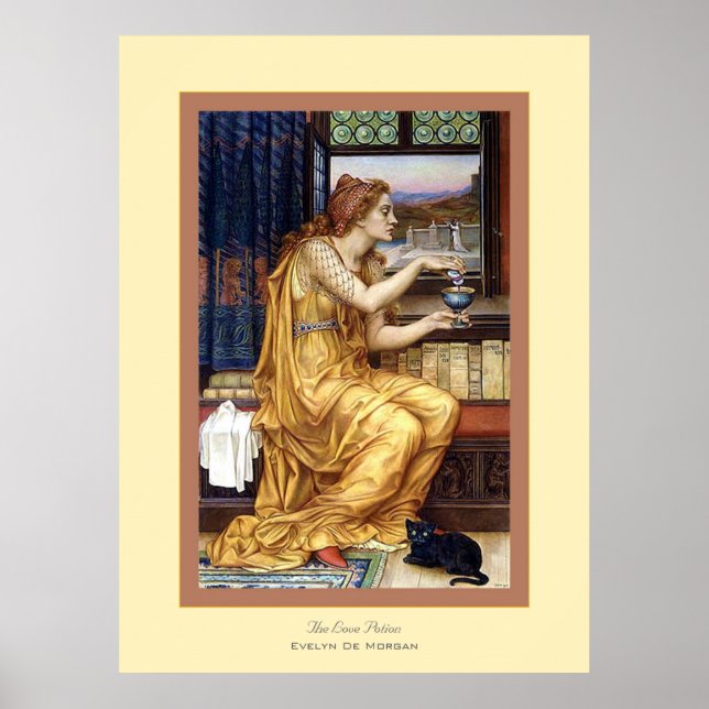 The Love Potion ~ Evelyn De Morgan Poster (Vorne)