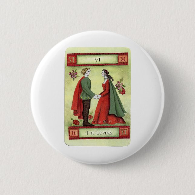 "The Lovers"-Tarot Button (Vorderseite)