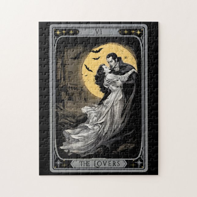 The Lovers Tarot Card – Gothic Vampire Dracula and (Vertikal)