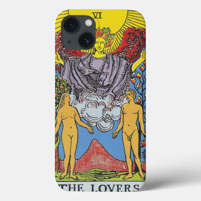 The Lovers Tarot Card Tarots Reading iPhone Case (Rückseite)