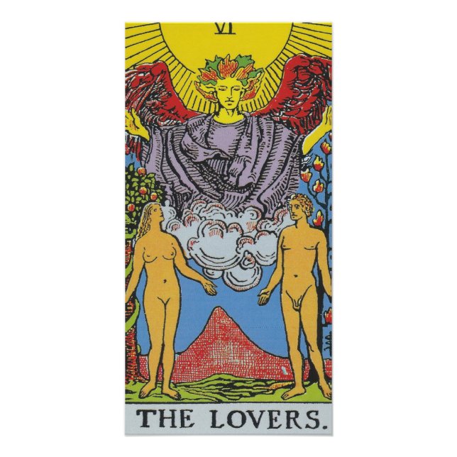 The Lovers Tarot Card Tarots Reading Poster (Vorderseite)