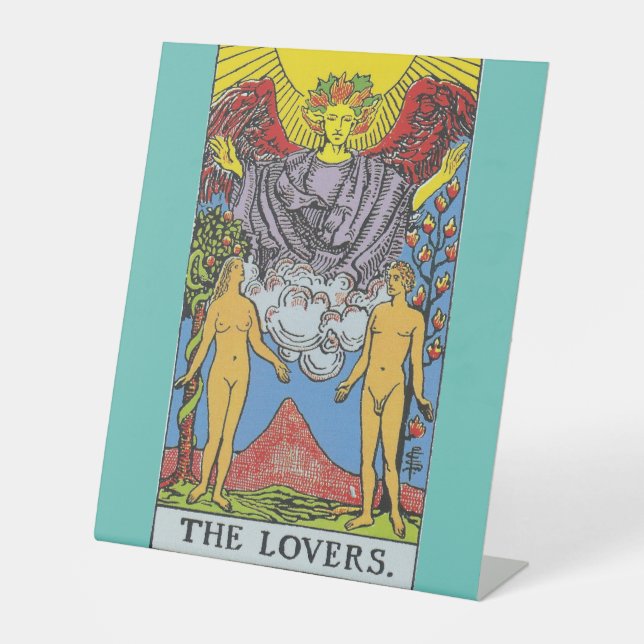 The Lovers Tarot Card Tarots Reading Sockelschild (Vorderseite)