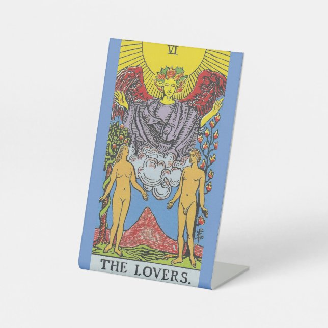 The Lovers Tarot Card Tarots Reading Sockelschild (Vorderseite)
