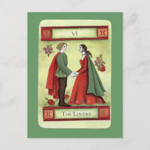 "The Lovers"-Tarot Postkarte