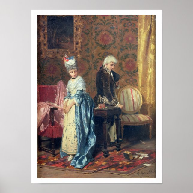 The Lovers' Tiff, 1872 (Öl auf Tafel) Poster (Vorne)