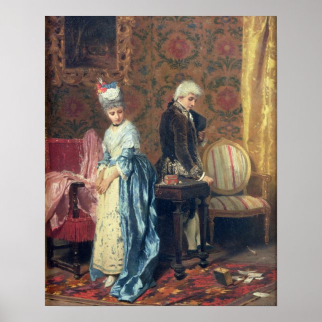 The Lovers' Tiff, 1872 (Öl auf Tafel) Poster (Vorne)