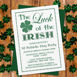 The Luck Of The Irish St. Patrick's Day Invitation