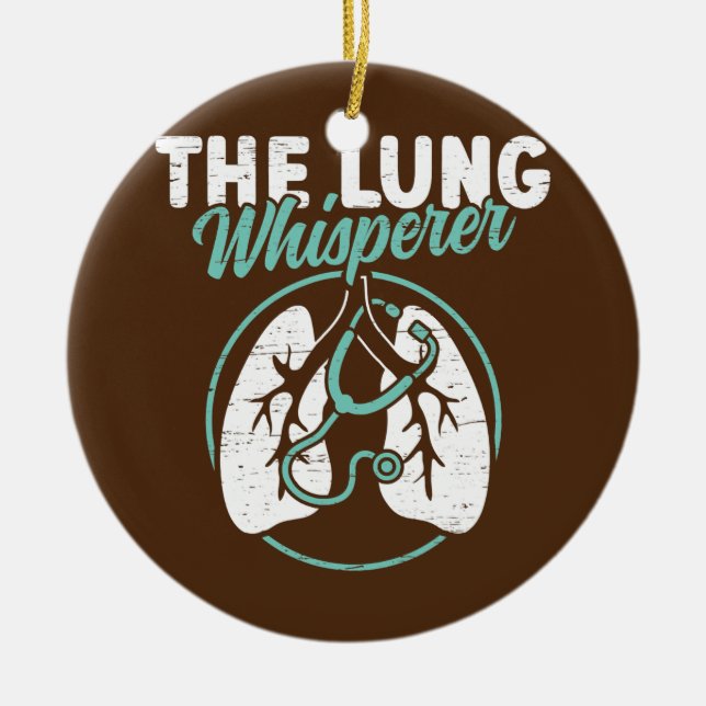 The Lung Whisperer Lungs Therapy RT Respiratory Keramik Ornament (Vorne)