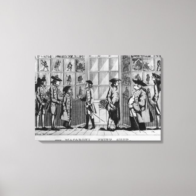 The Macaroni Print Shop, Pub. von N. Darley Leinwanddruck (Vorderseite)