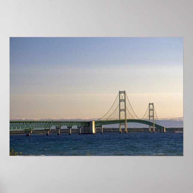 The Mackinac Bridge spanning the Straits of 3 Poster (Vorne)