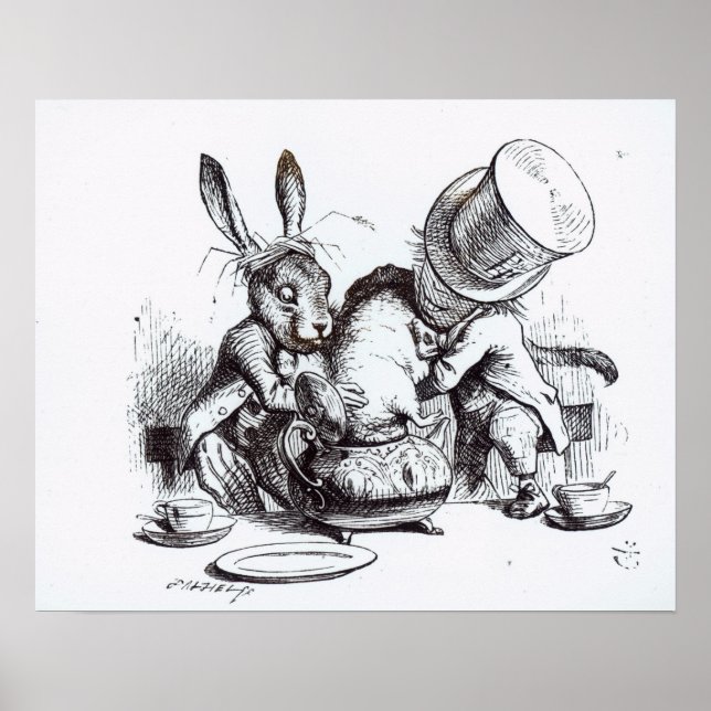 The Mad Hatter and the March Hare Poster (Vorne)