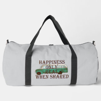 The Magic Bus: Happiness Only Real When Shared -  Duffle Bag