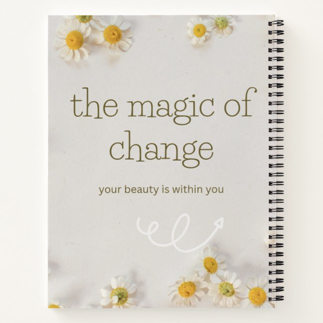 the magic change . inspirational notebook notizbuch (Rückseite)