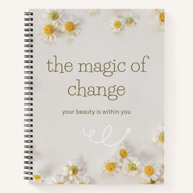 the magic change . inspirational notebook notizbuch (Vorderseite)