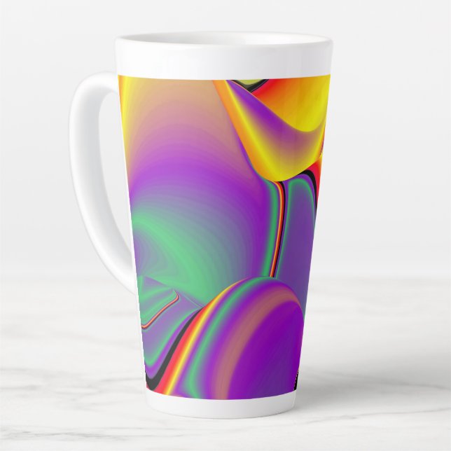 The Magic of Colors , Abstract 3D Rainbowart Milchtasse (Linke Ecke)