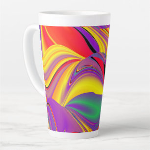 The Magic of Colors , Abstract 3D Rainbowart Milchtasse
