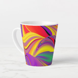 The Magic of Colors , Abstract 3D Rainbowart Milchtasse