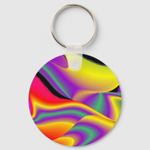 The Magic of Colors , Abstract 3D Rainbowart Schlüsselanhänger