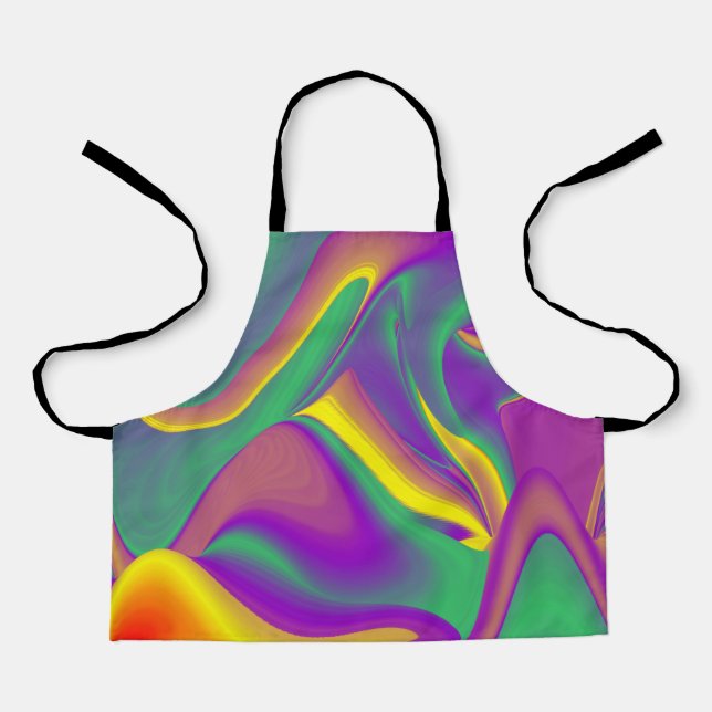 The Magic of Colors , Abstract 3D Rainbowart Schürze (Vorderseite)