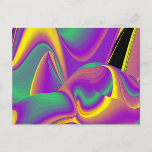 The Magic of Colors Abstrakt 3D Rainbowart Postcar Postkarte