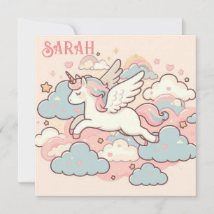 The Magic of Unicorns (Anpassen mit Namen) Einladung