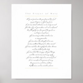 The Magnificat Print - White, English Poster