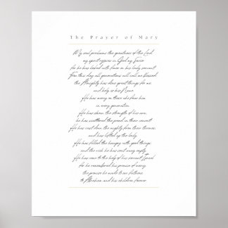 The Magnificat Print - White, English Poster