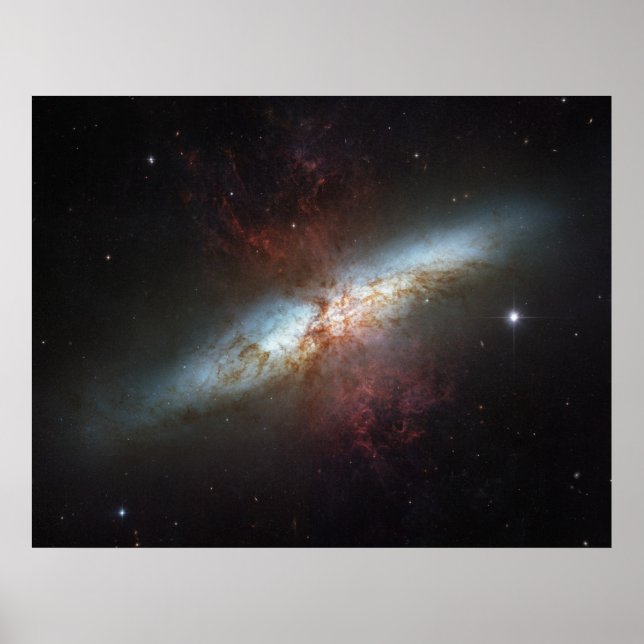 The Magnificent Sternexplosion Galaxy, Messier 82  Poster (Vorne)