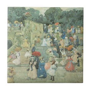 The Mall, Central Park von Maurice Prendergast Fliese